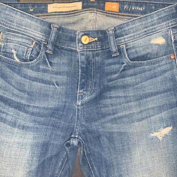 Pilcro and the Letterpress Blue Distressed Jeans - Picture 4 of 13